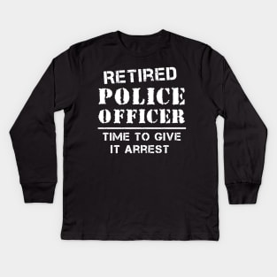 retired police officer Kids Long Sleeve T-Shirt